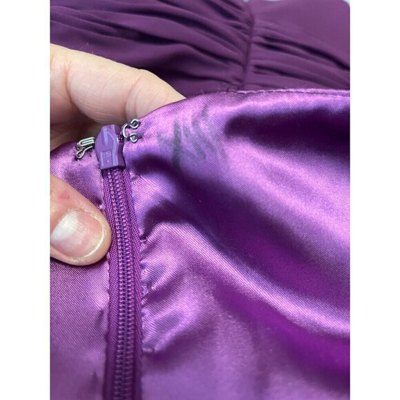 Purple Formal Dress NWT Roses Detail Holiday Party Winter Dance Size 4/6 - Picture 11 of 11